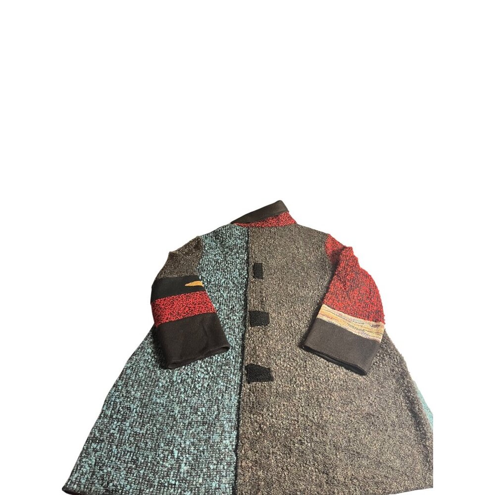 Ali Miles Women's XL Multi Patchwork Cardigan Jac… - image 2